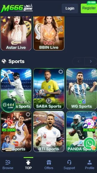 Sports Games on M666 Game real Earning