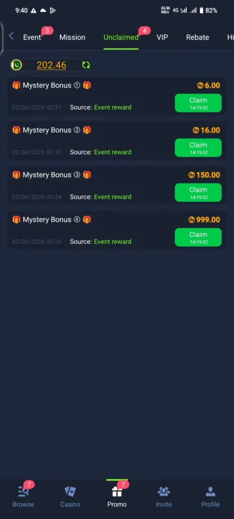 M6666 Game Daily Bonuses Screenshot